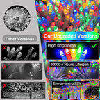 670 LED Christmas Lights Outdoor, 66ft Multicolor String Lights Indoor with 148 Drops 12 Modes, Dimmable Curtain Window Lights, Waterproof Twinkle Fairy Lights with Timer for Christmas Decorations