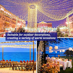 Christmas Lights Outdoor 1000 LED 396ft Super Long String Lights with 8 Modes & Timer, Plug in Twinkle Fairy Lights Decor for Home Xmas Wedding Party Room Yard Tree Holiday Decorations (Warm)