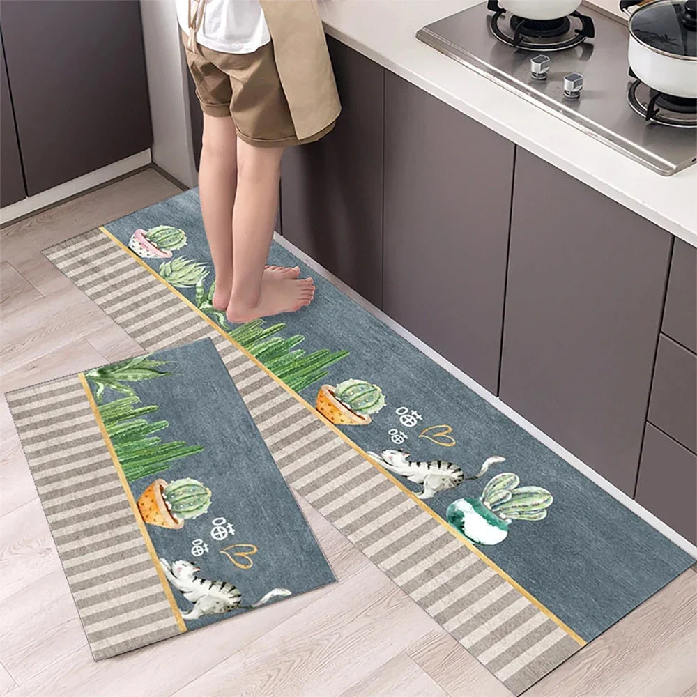 VIKAMA Kitchen Floor Mat Living Room And Bedroom Entrance Door Mat Home Decoration Laundry Room Corridor Long Small Carpet