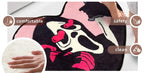 VIKAMA Heart-Shaped Skull Carpet Soft and Comfortable Halloween Decorative Floor Mat Bedside Rug Bathroom Foot Mat Home Decor