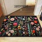 VIKAMA Beautiful Flower Mat Door Mat Outdoor Carpet Welcome Mat Soft Living Room Carpet Rug For Bedroom Soft Home Decoration