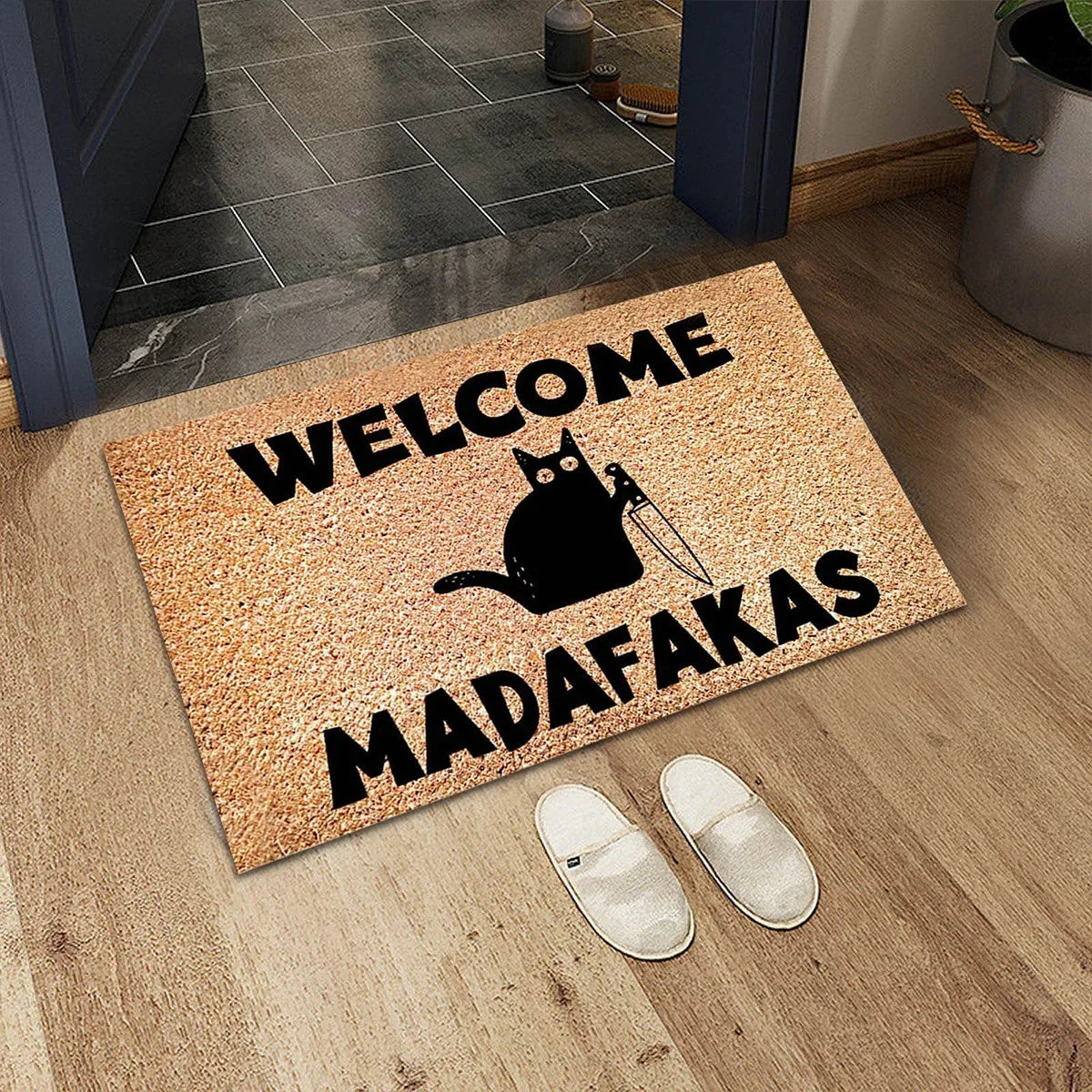 VIKAMA Cartoon Ins Style Crystal Velvet Anti-fouling Floor Mat Home Porch Absorbent Anti-slip Kitchen Floor Mat