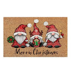 VIKAMA 1pc Three Santa Claus Doormats Festive Floor Mat Living Room Rug For Bedroom Welcome Mat Outdoor Rug Christmas Rug