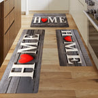 VIKAMA 1/2pc Pink Rose Pattern Floor Mat, Non-Slip And Water- Absorbent, For Kitchen, Bathroom, Entrance Area, Home Decoration