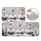 VIKAMA Christmas Carpet Snow Scene Soft Doormat Welcome Mat Shoe Bench Mat Hallway Rug Bedroom Carpet Outdoor Carpet Christmas D