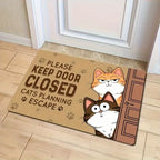 VIKAMA Cartoon Cute Carpet Cat Floor Mat Door Mat Welcome Carpet Outdoor Carpet Rug For Bedroom Living Room Carpet Washable Carp