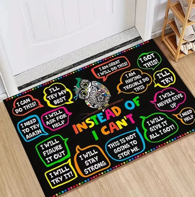 Colorful Duck and Black Letter Printed Pads Are Suitable for Bedrooms Living Rooms Kitchens and Comfortable Entrances Decorative