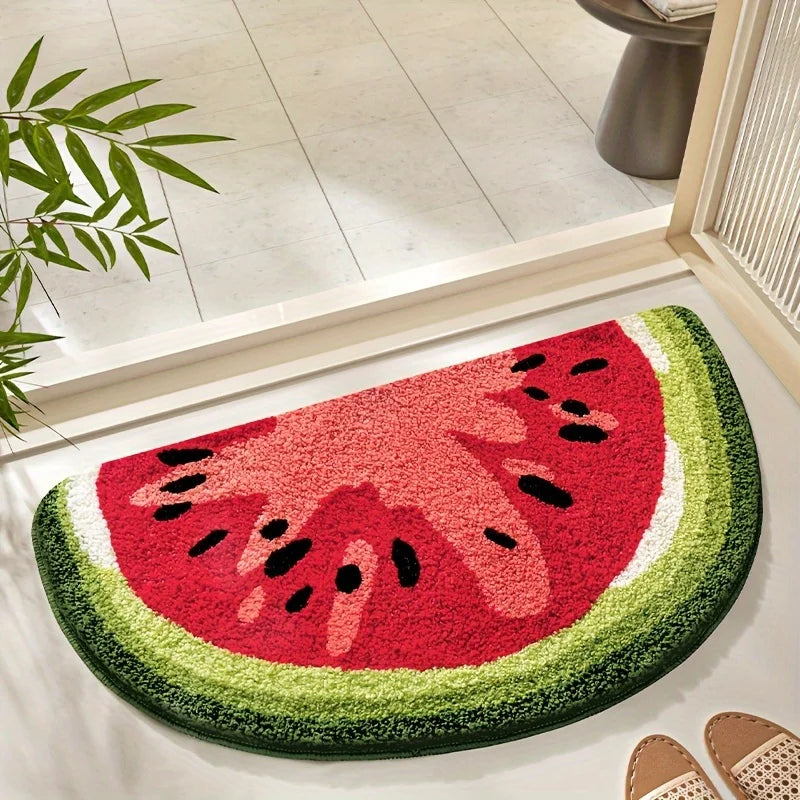 VIKAMA Fresh Fruit Carpet Bright Color Doormat Soft Absorbent Bathroom Mat Bedroom Rug Home Decor Floor Mat