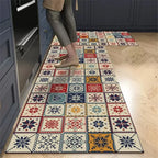 VIKAMA 1/2pcs Kitchen Floor Mat, Anti-Slip And Easy To Maintain, Home Decoration, Entrance Porch Carpet, Living Room Floor Mat