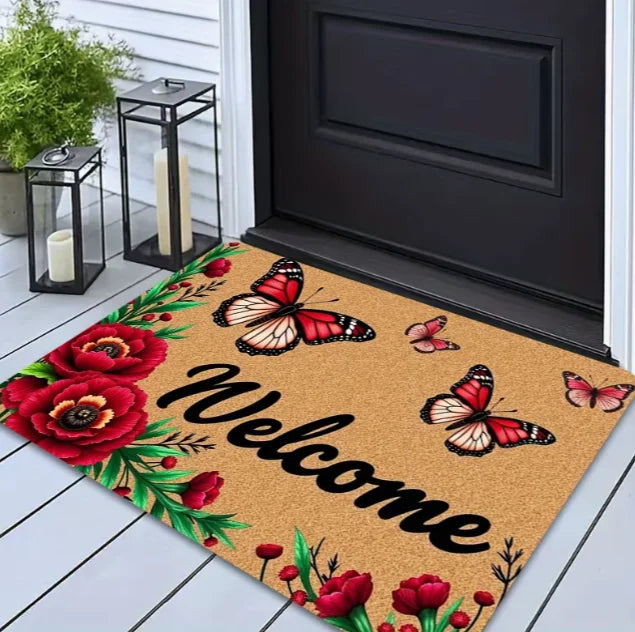 Colorful Duck and Black Letter Printed Pads Are Suitable for Bedrooms Living Rooms Kitchens and Comfortable Entrances Decorative