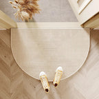 VIKAMA Modern Simple Entry Door Mat Semi-circular Non-slip Dirty Resistant Entryway Foot Mat Kitchen Carpet Home Decoration