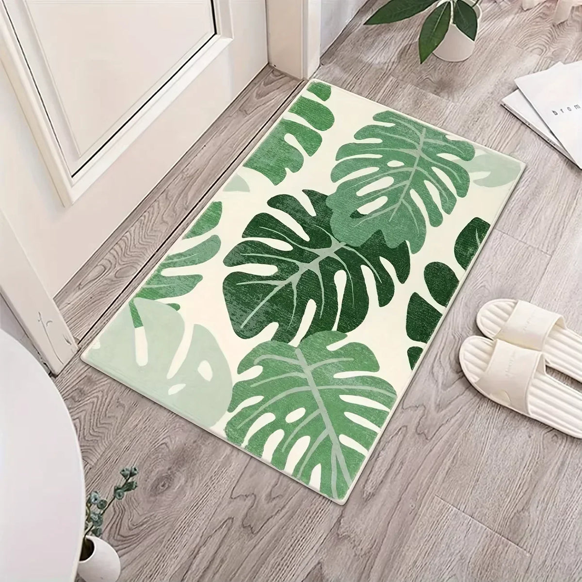 VIKAMA Colorful Flower Carpet Doormat Waterproof Door Mat Bedroom Sofa Carpet Floor Mat Soft Bedside Rugs Home Decoration